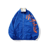 Foesce New Autumn Fashion Men's Jackets Black Blue Letter Print Streetwear Windbreakers Stylish Hip Hop Oversize College Jacket Coat