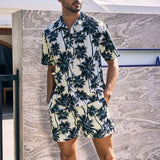 Vintage Graphic Printed Short Sleeve Beach Clothes Mens Shirt 2023 Spring Summer Casual Loose Buttoned Lapel Men Shirt Cardigans