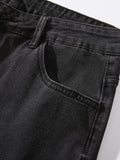 European and American Men Stretch Small Foot Jeans Skinny Black Men's Jeans New Spring Autumn Slim Fashion Leisure Fitness Pants