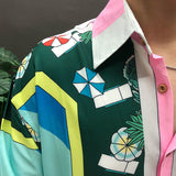 Fashion Men's Shirts  Runway Luxury famous Brand European Design party style Men's Clothing