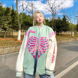 Foesce Autumn and winter new high street retro Y2K skull hoodie male and female couple jacket sweater skull print pullover sweatshirt