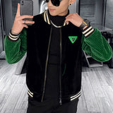 Spring Fashion Stitching Mens Jacket Business Social Office Jacket Slim Fit Lapel Casual Streetwear Coat Men Clothing
