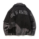 Hi Street Patchwed Denim Jacket Fashion Streetwear Oversized Hip Hop Jeans Coat Personality Harajuku Cowboy Outerwear Tops