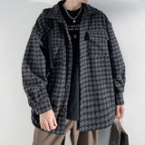 Spring Autumn Casual Premium Heavy Shirts Men Solid Loose Long Sleeve Shirts Male Hip Hop Thick Korean Man Woolen Coat  New