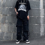 Harajuku ipped Hole Jeans Denim Pant Woman Man Straight Patchwork Baggy boyfriend y2k Punk Kpop Harajuku Streetwear Hip Hop