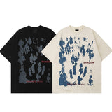 Summer Men Short Sleeve Tshirts Hip Hop People Shadow Print T Shirts Streetwear Harajuku Casual Cotton Loose Tops Tees Sale