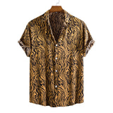Men's Shirt Summer Men Short Sleeve Beach Hawaiian Shirts Harajuku Vintage Print Shirt Blouses Clothing Camisa Masculina