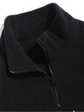 Hoodie for Men Polar Fleece Sweatshirts Letter Embroidered Turtleneck Streetwear Pullover Zipper Warm Unisex Sweats NEW
