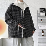 Both Sides Casual Leather Jacket Windbreaker Luxury Designer New In Coats Japanese Streetwear Zipper Jackets