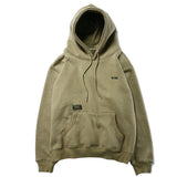 Hooded Sweatshirt Men's Trendy Hoodie Embroidery Autumn Winter Fleece Warm Pullovers Student Cotton Simple Print Coat Streetwear