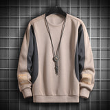 Foesce Solid Color Black White Patchwork Sweatshirt Men'S Hoodies Spring Autumn Hoody Casual Streetwear Clothes