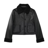 Foesce Autumn Winter Women Fleece Coats Warm Long Sleeve Single Breasted Jacket Vintage Female Waistcoat Chic Tops