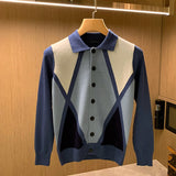 Foesce Men Autumn Winter New Loose Warm Cardigan Outwear Male Lapel Sweater Coats Men Long Sleeve Casual Knitted Jackets