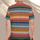 Men's Fashion Casual Turn Down Collar Printed Short Sleeve Tops Hawaiian Beach Shirt Fashionable Design Travel Top Fast Shipping