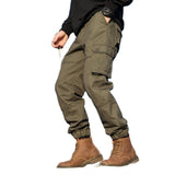 Foesce Winter Fleece Cargo Pants Thicken Men's Baggy Cotton Wadded Trousers Velveting Mens Casual Straight Male Bottoms