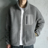 Lamb wool coat men's cotton coat autumn and winter with cashmere and thick cotton clothing men's clothing catch cashmere lamb wo
