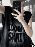American Street Sleeveless Vest Men's Summer Trend Brand Loose Outer Wear Dark Fitness Sports Hip-hop Vest Punk T-shirt