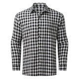 Casual Men Plaid Spring Autumn Flannel Men's Dress Shirts Fashion Long Sleeve Slim Fit Chemise Homme Cotton Male Shirt