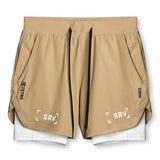 Summer Gym Men's Quick Dry 2 in 1 Shorts Jogging Fitness Training Beach Short Pants Male Sports Workout Bottoms Casual Clothing