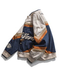American Embroidered Baseball Uniform Men's Punk Racing Jacket Couple Motorcycle Toolingcoat Street Casual Wear