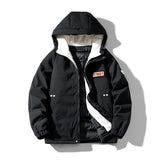 Windproof Warm Men's Winter Coat Hooded Bubble Jacket Windproof Fleece and Thicken Parkas Hooded Warm Thicken Puffer Jacket