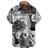 Summer Style Personality 3D Printed Dread Man Pattern Men's Handsome Short Sleeve Hawaiian Fashion Designer Casual New Custom Sh