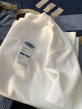 Short Sleeved T-shirt Men's Summer Cityboy Simple Shirt Korean Kpop Urban Casual Simple Tees Versatile Loose Waffle Top