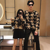 Women Couple Cropped Sweet Dating New Spring Knitted Casual Daily Holiday Fashion Autumn O-neck Student Female Sweaters