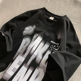 Foesce Printed short sleeve t-shirt men's summer retro trend versatile half sleeve ins Hong Kong Style Korean version tide brand loose