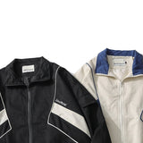 Foesce American Retro Tactical Jacket Men's Korea Color Matching High Street Loose Casual Sports Baseball Uniform Preppy Hip Hop Coat