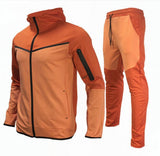 Men Tracksuits 2 Piece Set Black Sports Suit Jogging Men New Brand Designer Style Tech Sweatpants Black Techwear Polyester