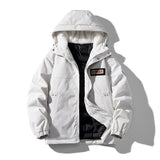 Windproof Warm Men's Winter Coat Hooded Bubble Jacket Windproof Fleece and Thicken Parkas Hooded Warm Thicken Puffer Jacket