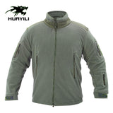 Men's Outdoor Sports Tactical Jacket Stand Collar Fleece Warm Fleece Mountaineering Coat