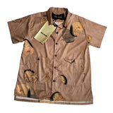 Sicilian Print Summer Fairy Tale Dream Short Sleeve Shirt S-XL
