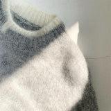 Foesce New Harajuku Fake Two-piece Sweaters Men Woolen Autumn and Winter Japanese Casual Loose Christmas Sweater for Men Pullovers
