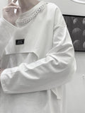 Long-sleeved T-shirt Men's Spring Autumn Hong Kong Style Trend High-end O-neck Sweater Men Women Harajuku Casual Bottoming Shirt