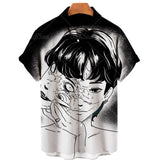Summer Style Personality 3D Printed Dread Man Pattern Men's Handsome Short Sleeve Hawaiian Fashion Designer Casual New Custom Sh
