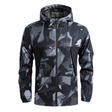 Foesce Outdoor Sports Hooded Jacket Men's Mountaineering High Collar Jacket Spring and Autumn Thin Casual Quick-drying Windbreaker