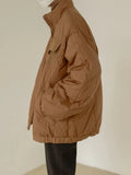 Vintage Cotton-Padded Jacket Men's Thickened Overcoat Winter Coat High Street Solid Loose Cotton Coat Winter Jacket for Men