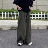 Harajuku Vintage Wide leg jeans Pants Men Casual Joggers Harem Pants White Cargo Pants Skateboard Trousers Streetwear