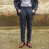 Foesce Men Autumn Winter Fashion Straight Fit Business Suits Pants Men's Casual Woolen Trousers Mens New Formal Wool Pants