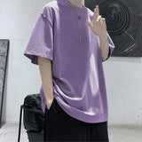 Foesce 100% Cotton Five Half Sleeve Men's Women Summer T-shirt Loose Short-sleeved Casual Basic Shirt O Neck Solid Color Oversize
