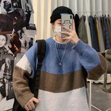 Foesce Bear Sweater Men's Tide Ins Ultrafire Autumn Winter Couples To Make The Bottom Line Shaping Wind Wild Loose Net Red Sweater