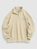 Foesce Cotton Hoodie for Men Solid Fleece Lining Sweatshirt Turtleneck Zipper Streetwear Pullover Fall Winter Warm Sweats Hoodies