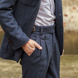 Foesce Men Autumn Winter Fashion Straight Fit Business Suits Pants Men's Casual Woolen Trousers Mens New Formal Wool Pants