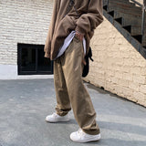 Men's pants loose all-match overalls autumn and winter ins tide wide-leg trend y2k casual pants men's trousers