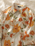 Hawaiian Casual Flower Shirt Men's Short-sleeved Summer Trend Loose Shirt Oversize Couple High Street Button-up Blouse