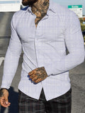 Vintage Print Mens Clothing Long Sleeve Turn-down Collar Button-up Shirts Spring Summer Fashion Mens Loose Shirt Streetwear