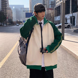 Vintage Baseball Jassen Mannen Vrouwen Harajuku Stiksels simple Streetwear Casual Losse Varsity Jacket Paar student coat