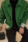 Men's Spring and Autumn Overcoat Hip Hop Corduroy  Retro Casual Regular Slim Fit  Streetwear Fashion Pilot Jacket
